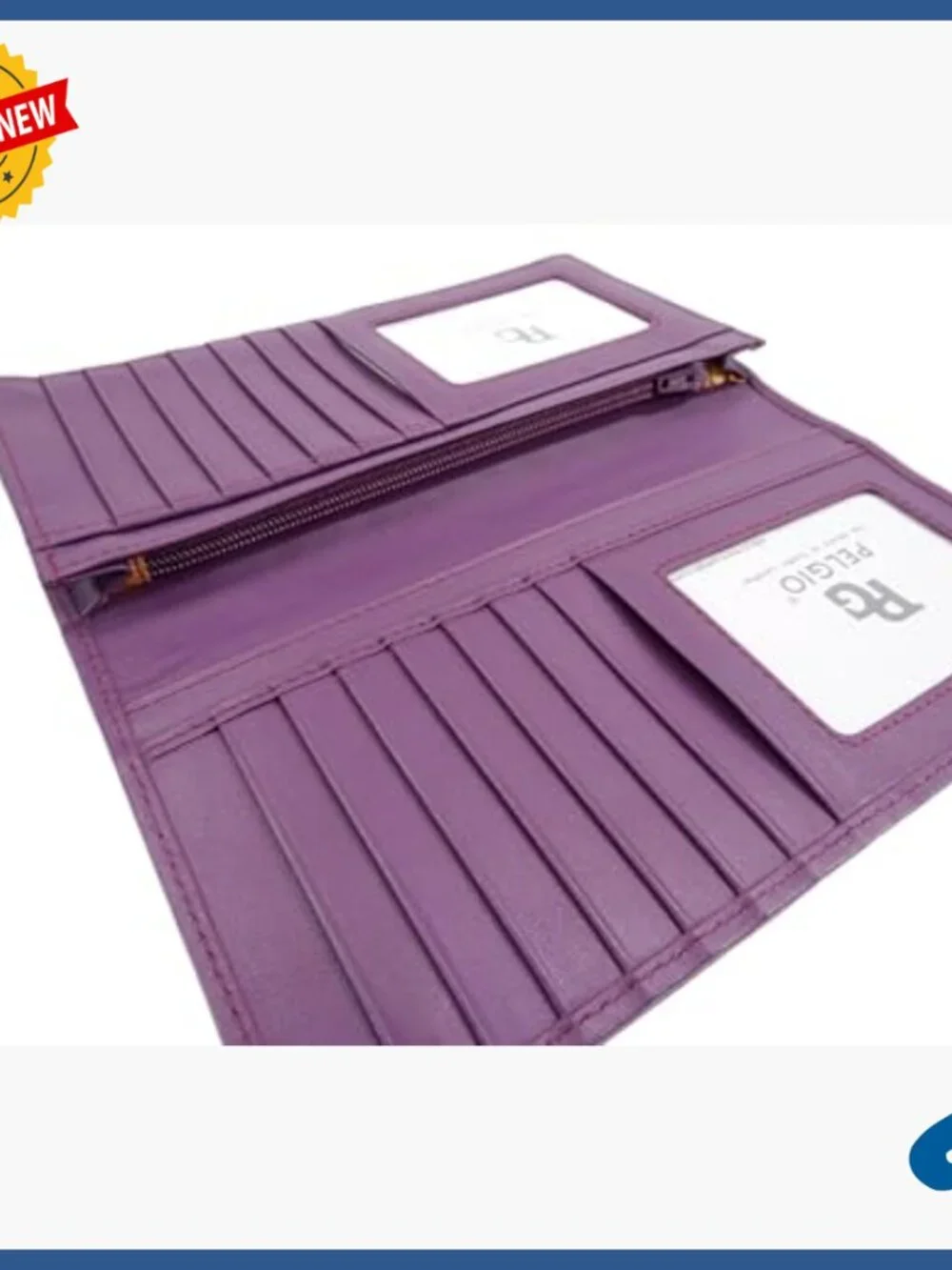Genuine Crocodile Caiman Hornback Leather Checkbook Wallet, 14 Card Slots